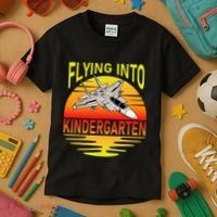 Flying Into Kindergarten Airplane Teacher Back To School Kids T-Shirt thumb 3