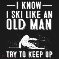 Funny I Know I Ski Like An Old Gift Cute Skiing Dads Gift Ornament thumb 1