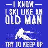 Funny I Know I Ski Like An Old Gift Cute Skiing Dads Gift Women's Tank Top thumb 5
