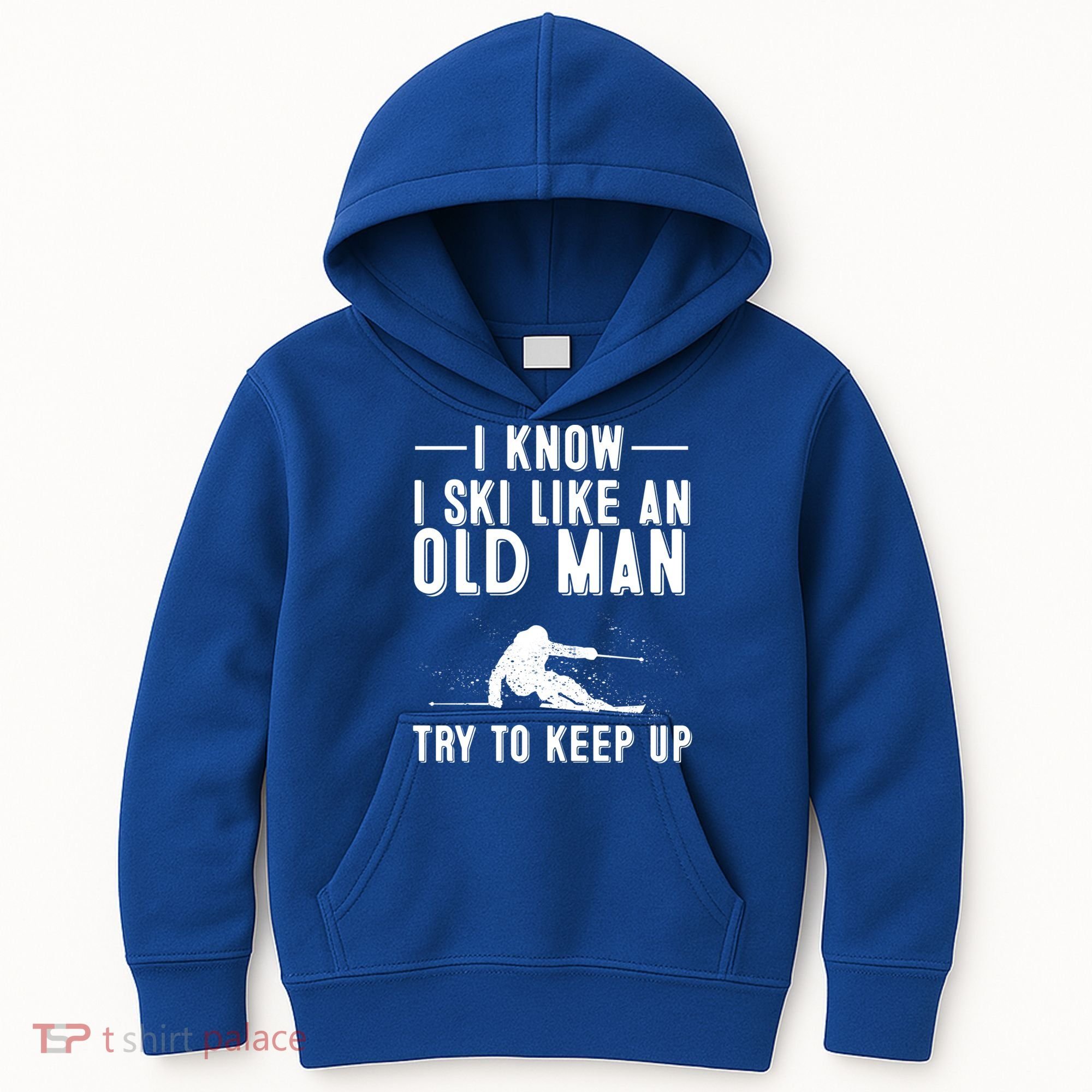 Funny I Know I Ski Like An Old Gift Cute Skiing Dads Gift Kids Hoodie