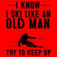 Funny I Know I Ski Like An Old Gift Cute Skiing Dads Gift Santa Hat thumb 1