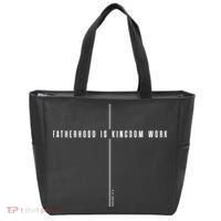 Fatherhood Is Kingdom Work Christian Dad Father's Day Tote Bag thumb 0