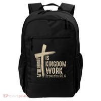 Fatherhood Is Kingdom Work Christian Dad Backpack thumb 0