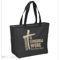 Fatherhood Is Kingdom Work Christian Dad Tote Bag thumb 2