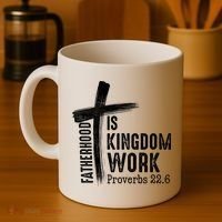 Fatherhood Is Kingdom Work Christian Dad Coffee Mug thumb 4
