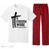 Fatherhood Is Kingdom Work Christian Dad Pajama Set thumb 0