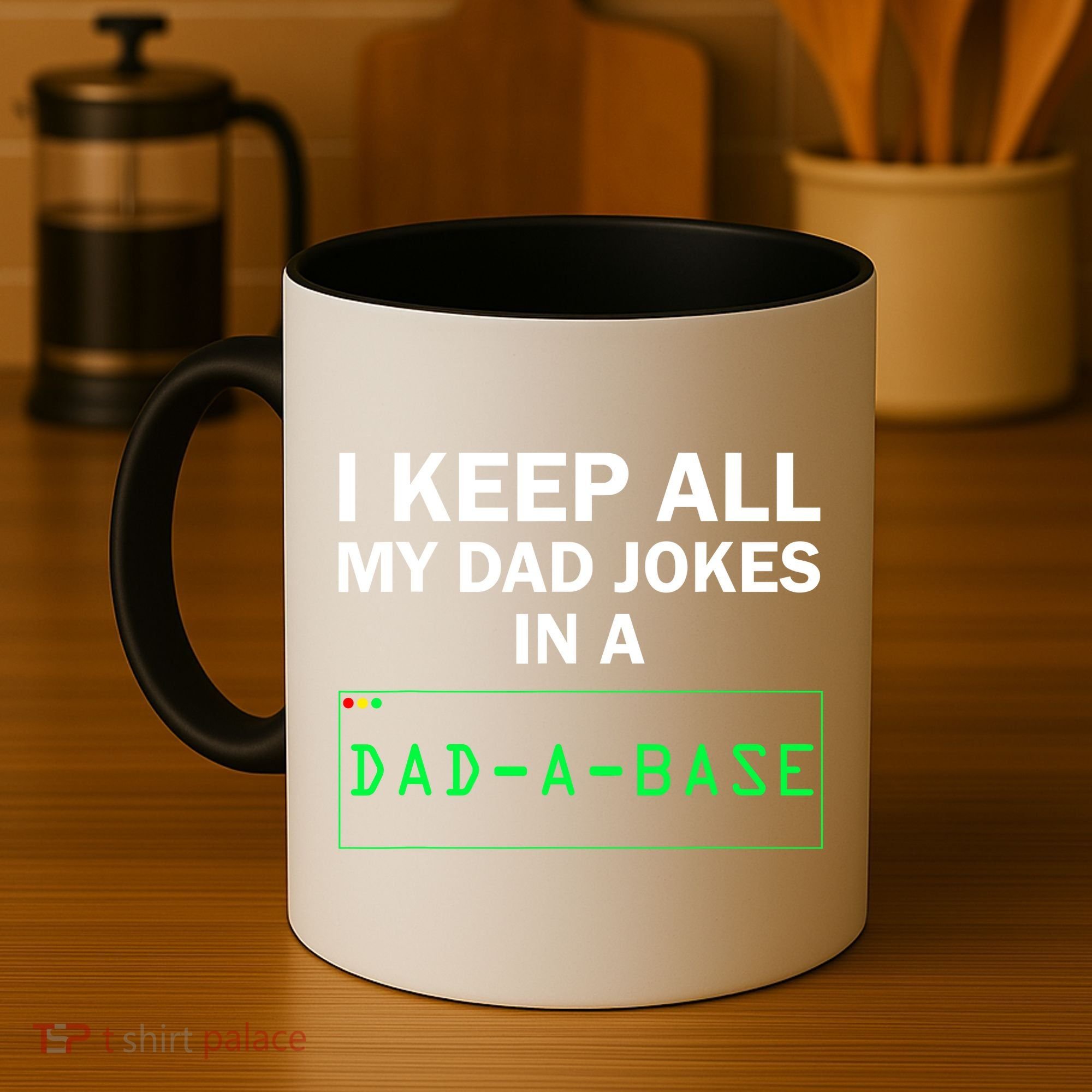 Funny I Keep All My Dad Jokes In A Dad A Base Gag Dad Joke Coffee Mug