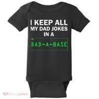 Funny I Keep All My Dad Jokes In A Dad A Base Gag Dad Joke Baby Bodysuit thumb 0