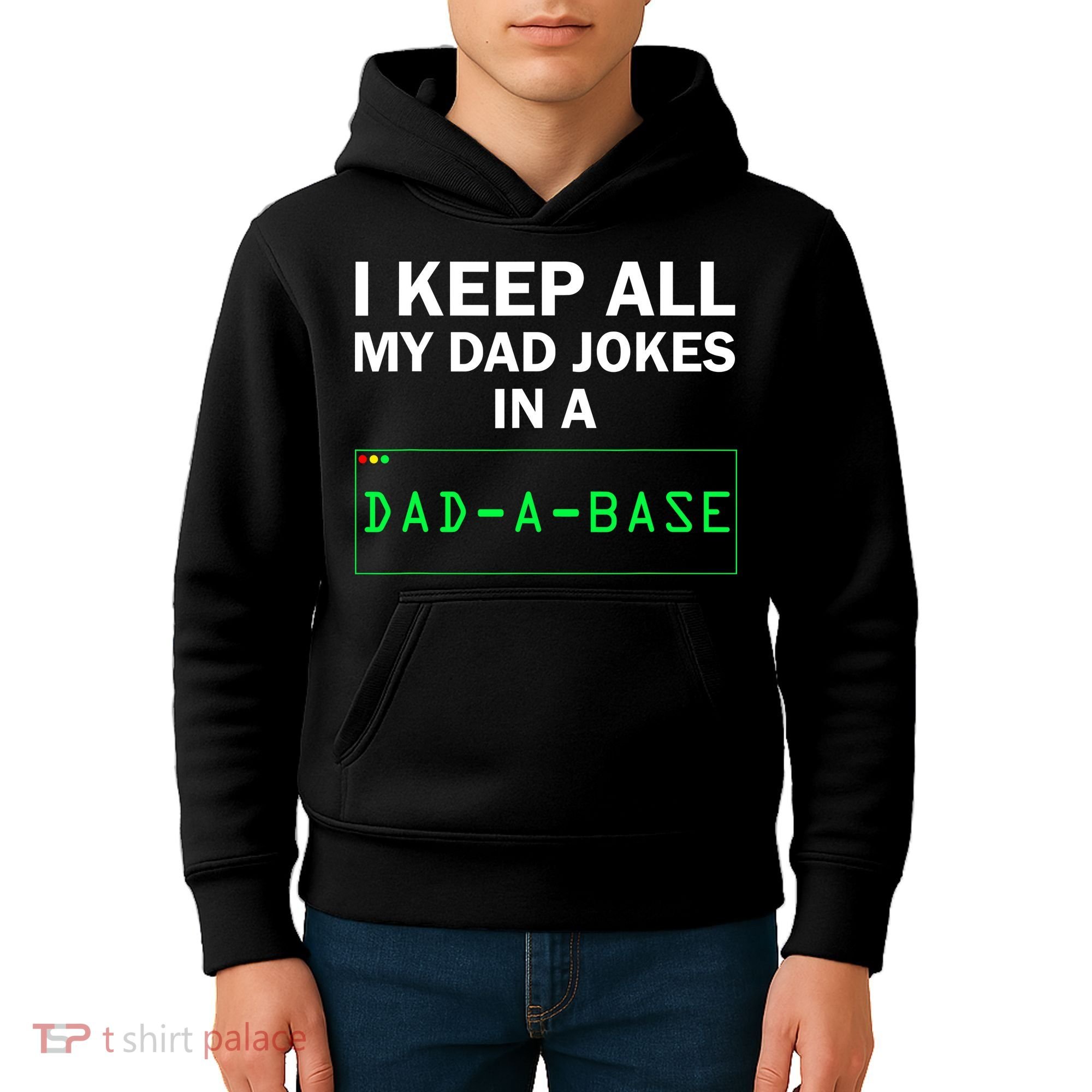 Funny I Keep All My Dad Jokes In A Dad A Base Gag Dad Joke Kids Hoodie