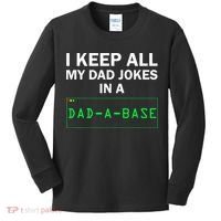Funny I Keep All My Dad Jokes In A Dad A Base Gag Dad Joke Kids Long Sleeve Shirt thumb 0