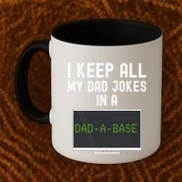 Funny I Keep All My Dad Jokes In A Dad A Base Gag Dad Joke Gift Coffee Mug thumb 2