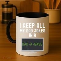 Funny I Keep All My Dad Jokes In A Dad A Base Gag Dad Joke Gift Coffee Mug thumb 4
