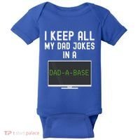 Funny I Keep All My Dad Jokes In A Dad A Base Gag Dad Joke Gift Baby Bodysuit thumb 0