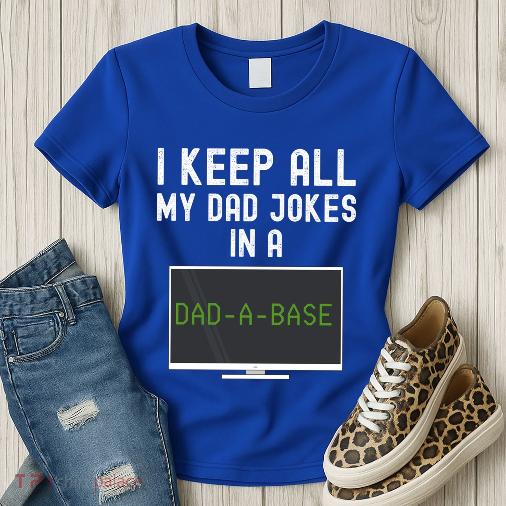 Funny I Keep All My Dad Jokes In A Dad A Base Gag Dad Joke Gift Women's T-Shirt