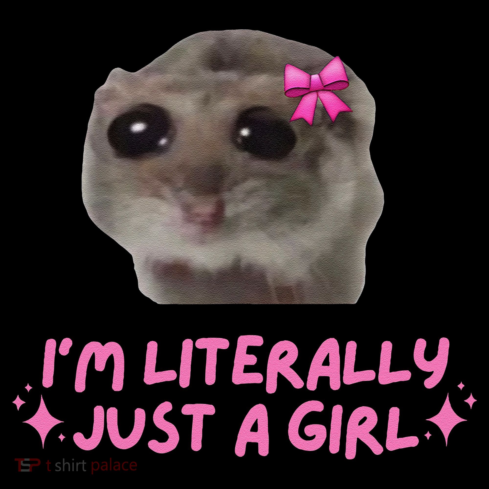 Funny IM Literally Just A Girl Sad Hamster Meme Gift Coffee Mug