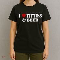 Funny I Love Tittes And Beer T-Shirt thumb 4
