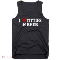 Funny I Love Tittes And Beer Tank Top thumb 0