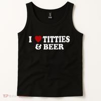 Funny I Love Tittes And Beer Tank Top thumb 2