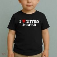 Funny I Love Tittes And Beer Toddler T-Shirt thumb 2