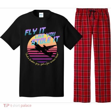 Fly It Like You Stole It Sky King Vaporwave Aesthetic Pajama Set