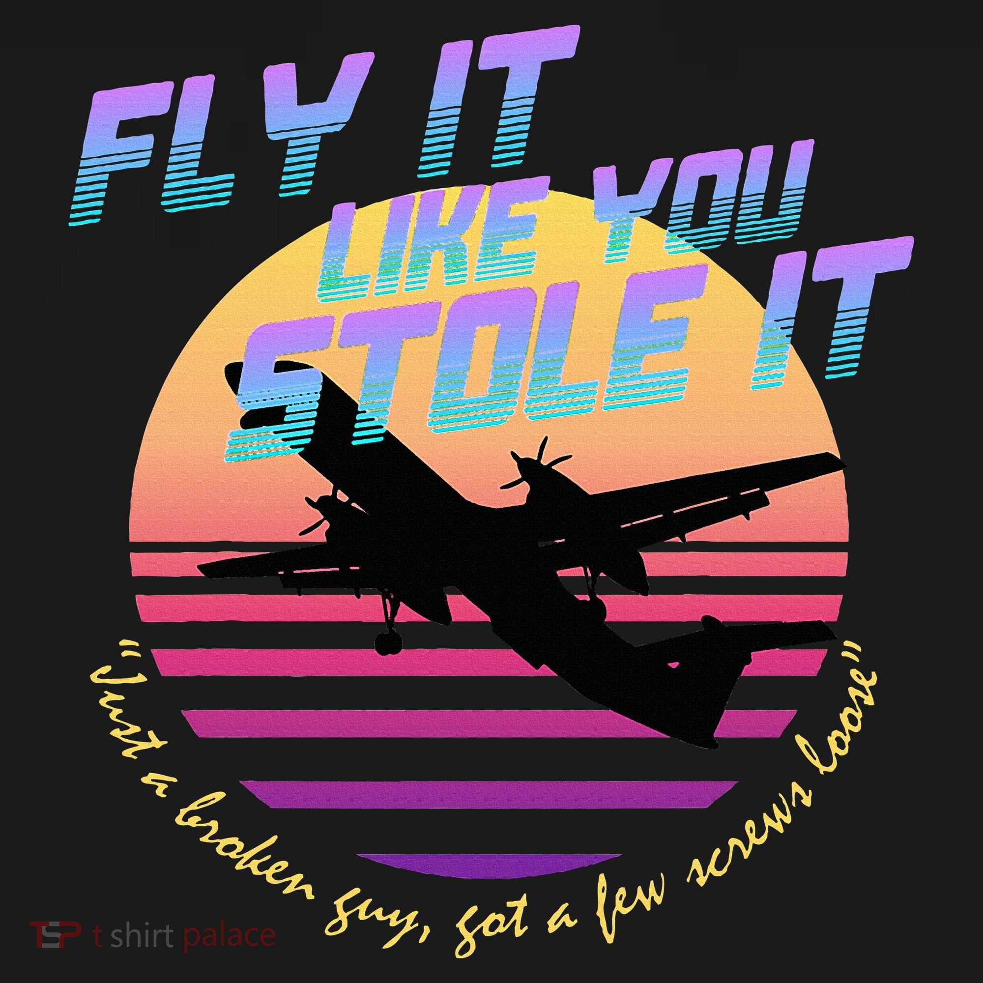 Fly It Like You Stole It Sky King Vaporwave Aesthetic Pajama Set
