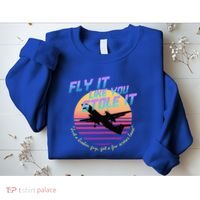 Fly It Like You Stole It Sky King Vaporwave Aesthetic Sweatshirt thumb 2