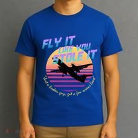 Fly It Like You Stole It Sky King Vaporwave Aesthetic T-Shirt thumb 3