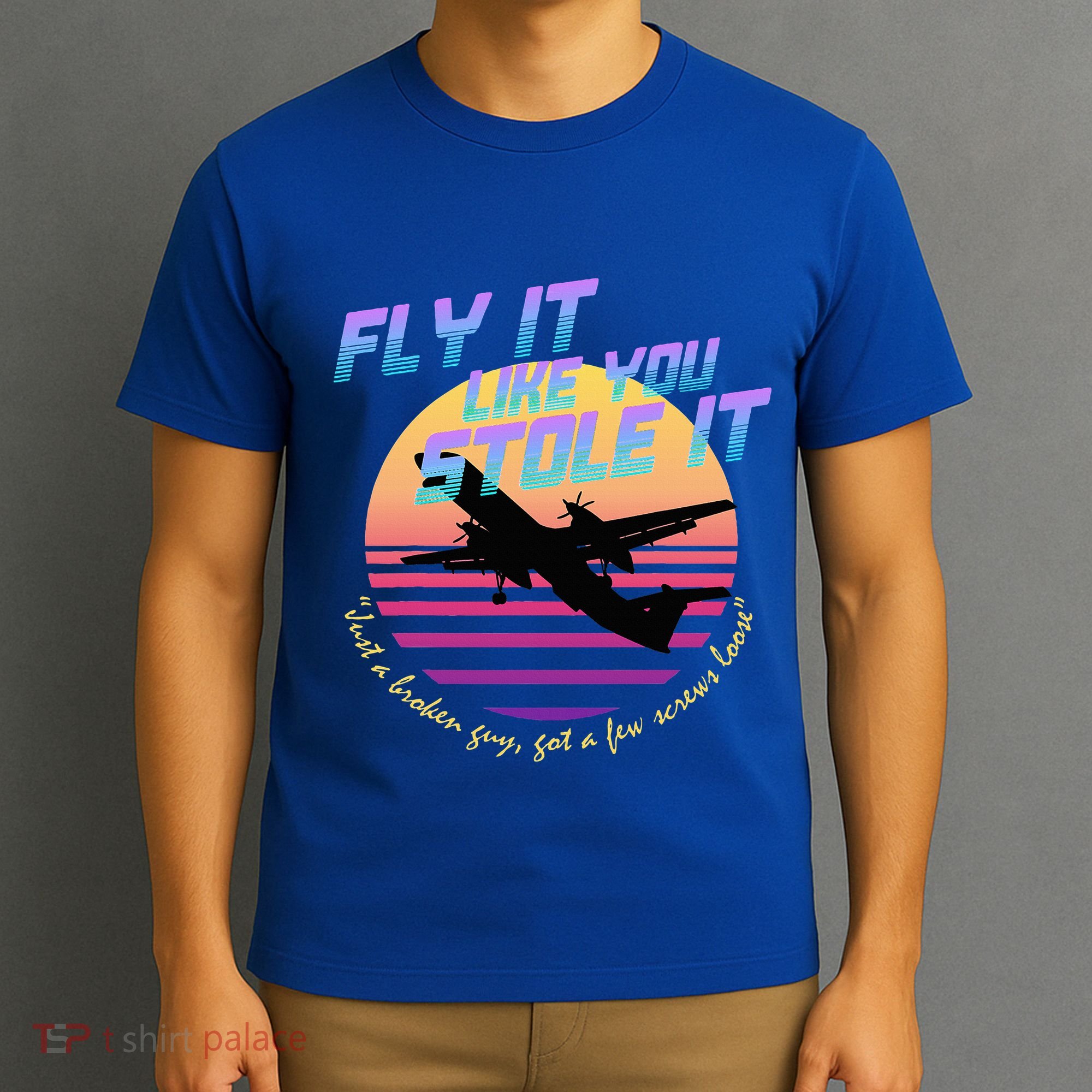 Fly It Like You Stole It Sky King Vaporwave Aesthetic T-Shirt