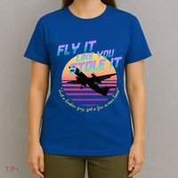 Fly It Like You Stole It Sky King Vaporwave Aesthetic T-Shirt thumb 4