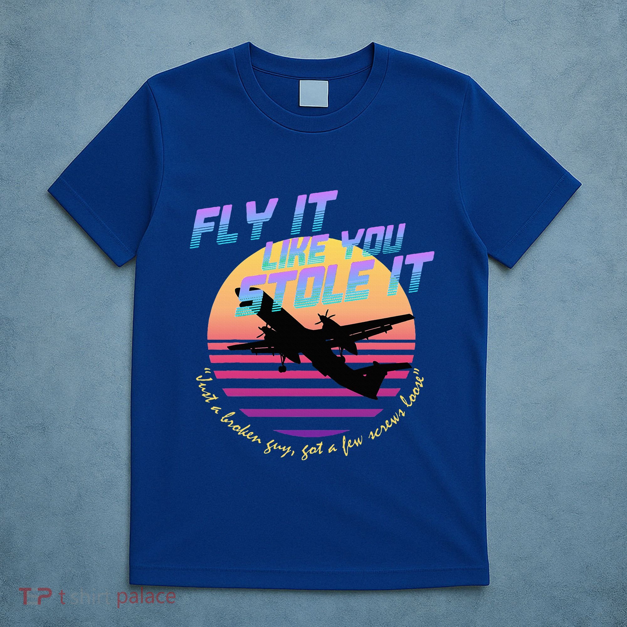Fly It Like You Stole It Sky King Vaporwave Aesthetic T-Shirt