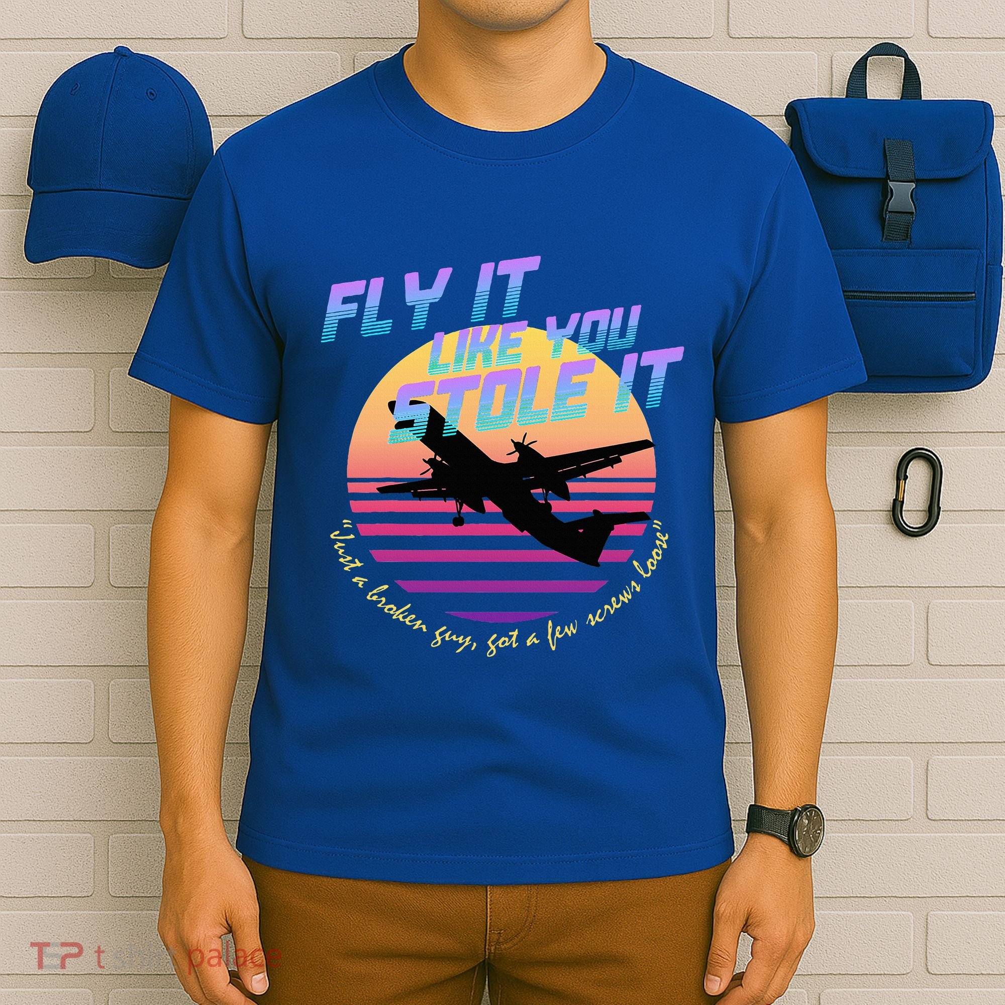Fly It Like You Stole It Sky King Vaporwave Aesthetic T-Shirt