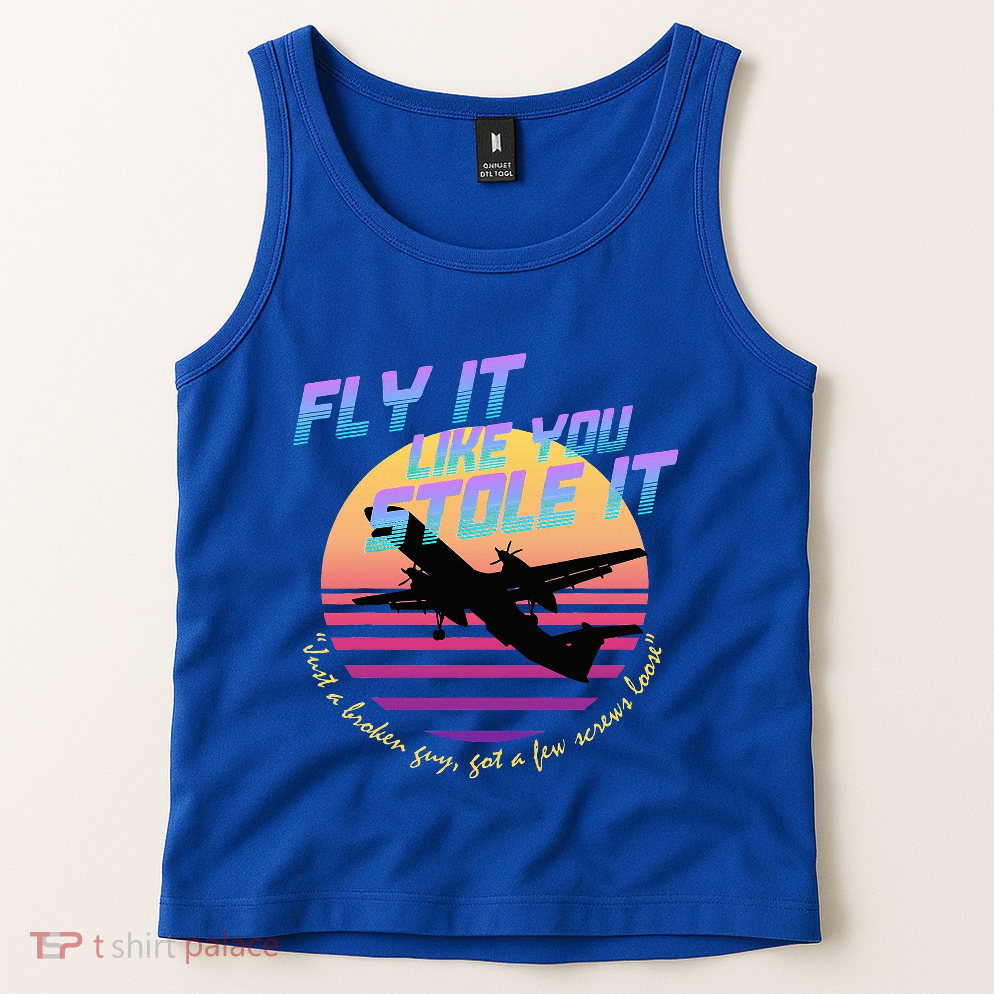 Fly It Like You Stole It Sky King Vaporwave Aesthetic Tank Top