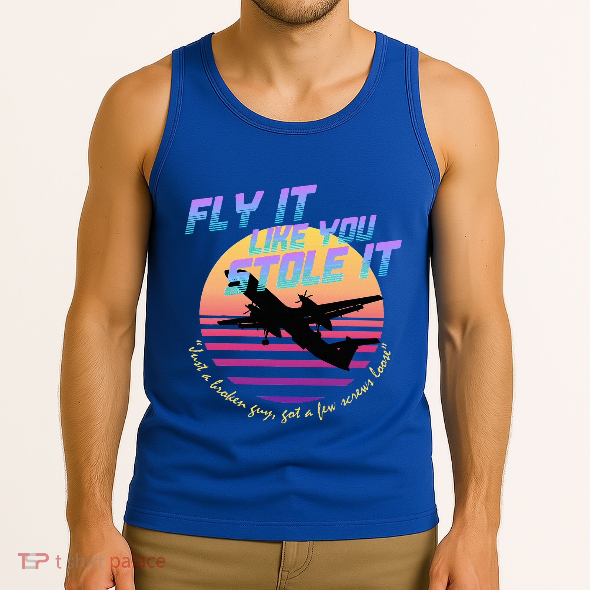 Fly It Like You Stole It Sky King Vaporwave Aesthetic Tank Top