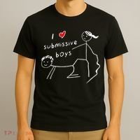 Funny I Love Submissive Boy I Heart Submissive Gift T-Shirt thumb 3