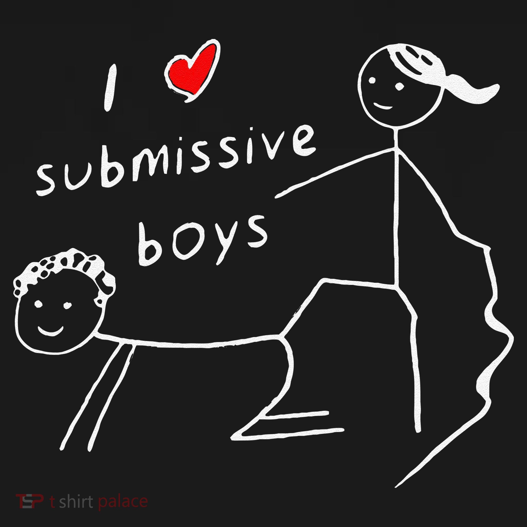 Funny I Love Submissive Boy I Heart Submissive Gift T-Shirt