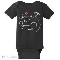 Funny I Love Submissive Boy I Heart Submissive Gift Baby Bodysuit thumb 0