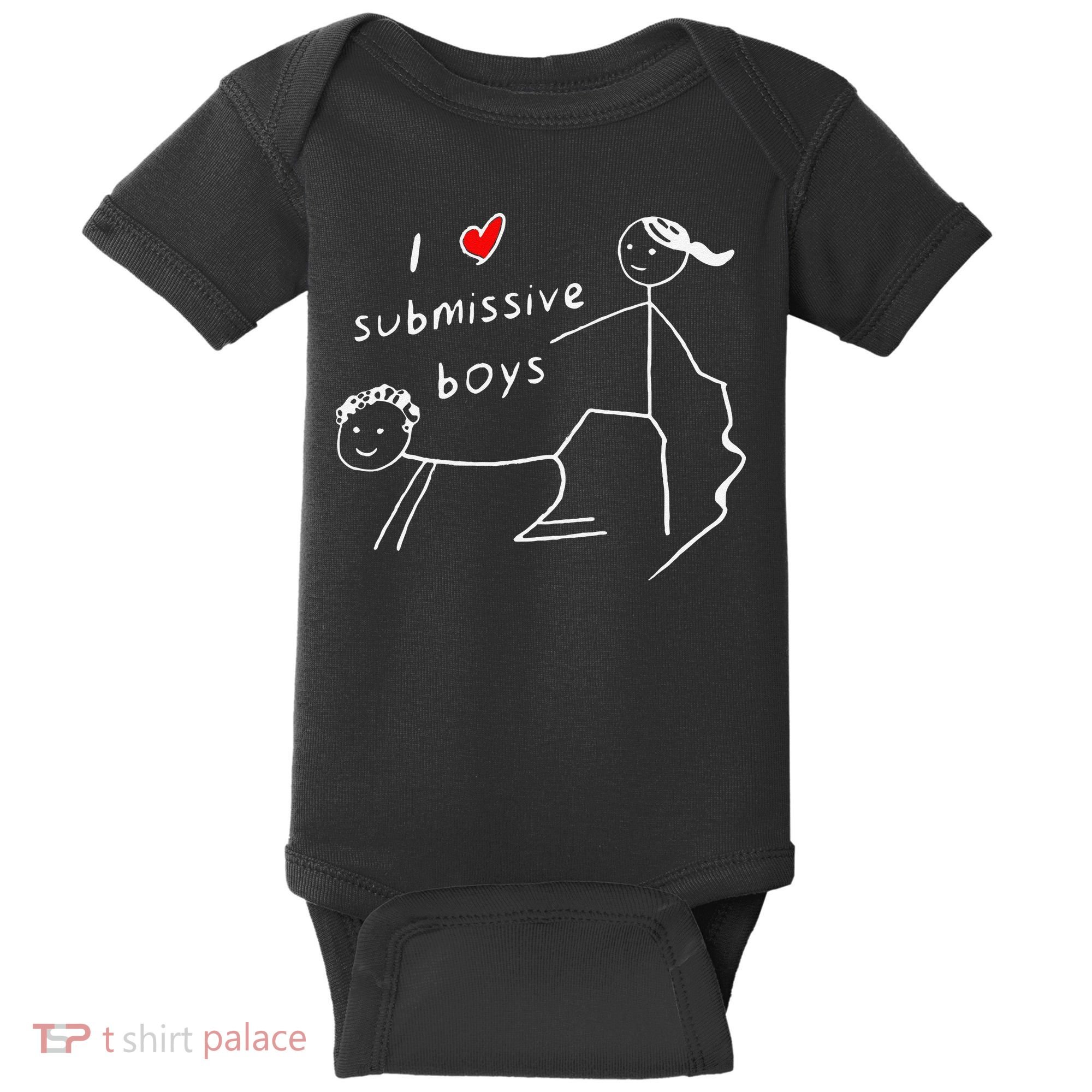 Funny I Love Submissive Boy I Heart Submissive Gift Baby Bodysuit