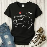 Funny I Love Submissive Boy I Heart Submissive Gift Women's T-Shirt thumb 3