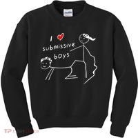 Funny I Love Submissive Boy I Heart Submissive Gift Kids Sweatshirt thumb 0