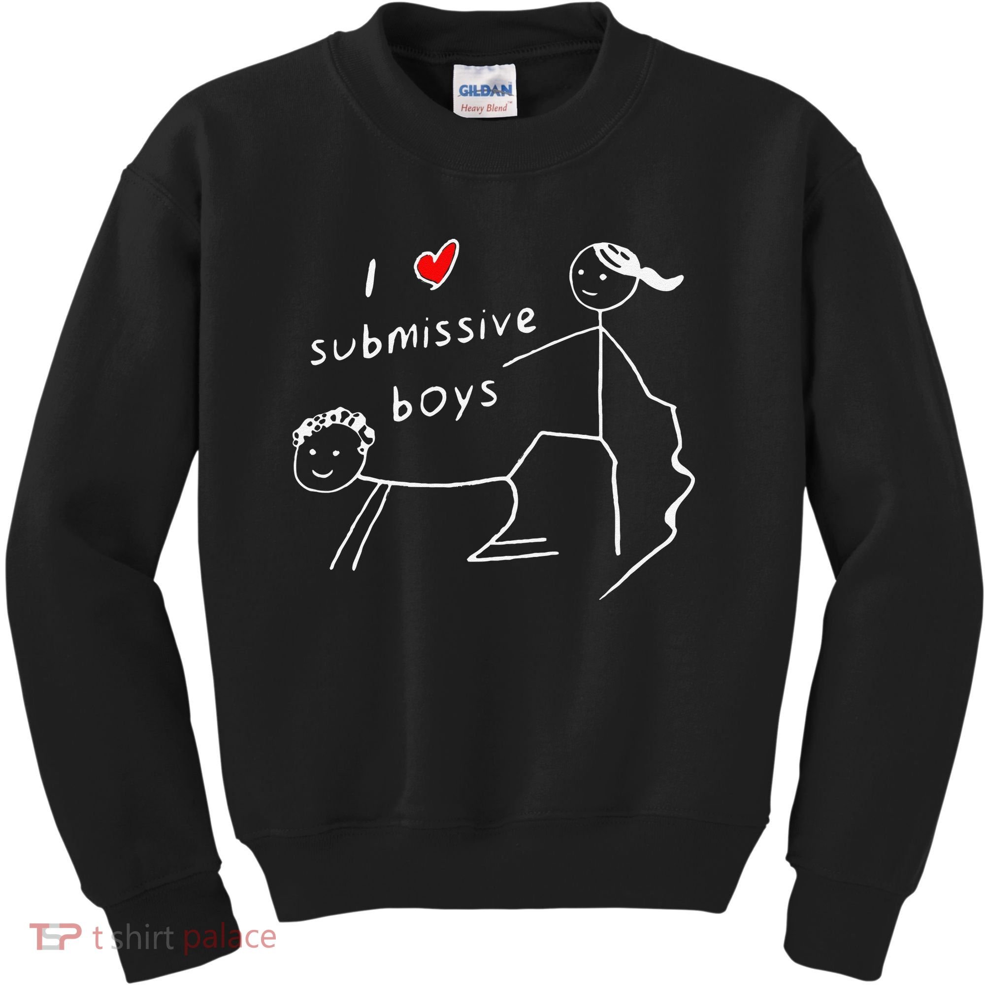 Funny I Love Submissive Boy I Heart Submissive Gift Kids Sweatshirt