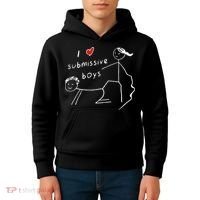 Funny I Love Submissive Boy I Heart Submissive Gift Kids Hoodie thumb 4