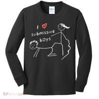 Funny I Love Submissive Boy I Heart Submissive Gift Kids Long Sleeve Shirt thumb 0