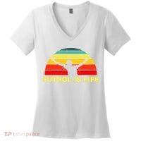 Futbol Is Life Women's V-Neck T-Shirt thumb 0