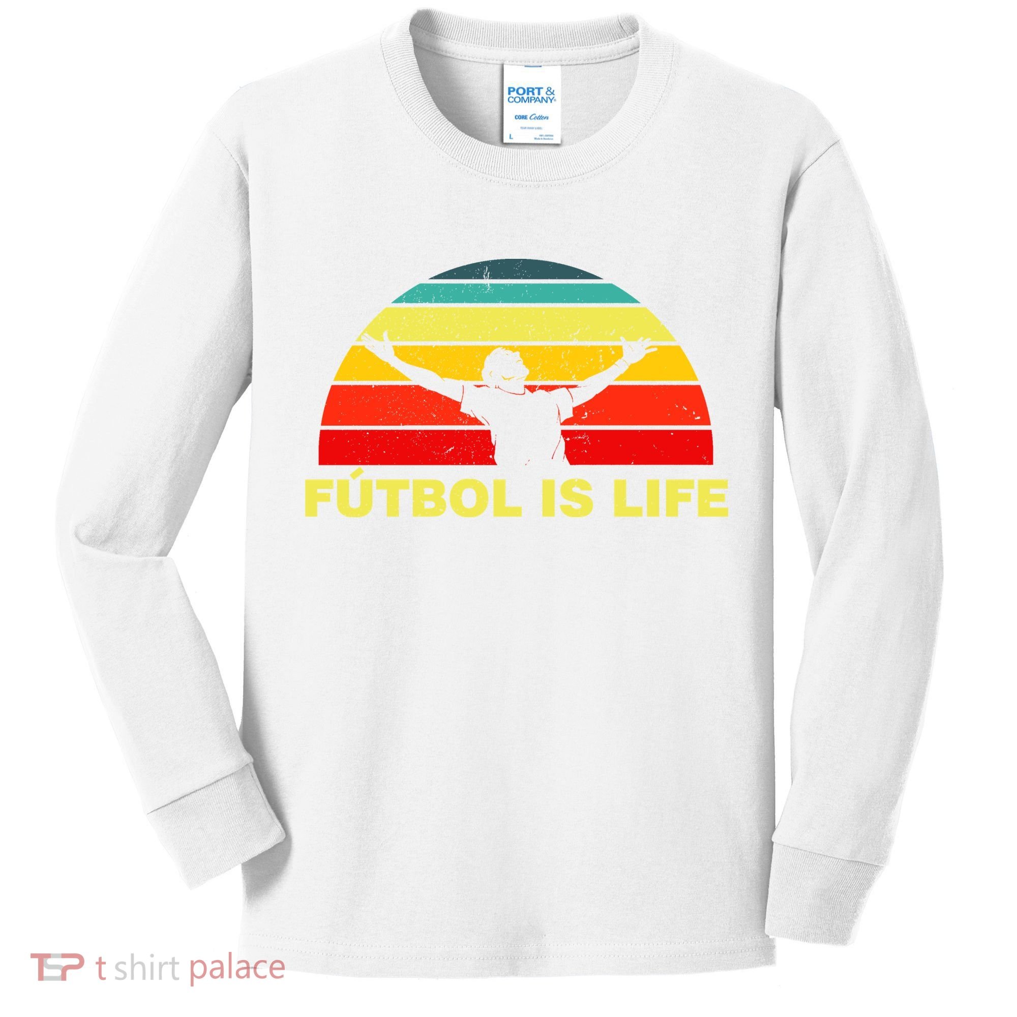 Futbol Is Life Kids Long Sleeve Shirt