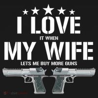 Funny I Love It When My Wife Lets Me Buy More Guns Husband Women's Hoodie thumb 2