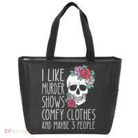 Funny I Like Murder Shows Comfy Clothes And Maybe 3 People Tote Bag thumb 0