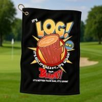 Funny It's Log Golf Towel thumb 1
