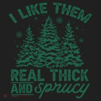 Funny I Like Them Real Thick And Sprucey Christmas Tree Xmas Gift Beanie thumb 2