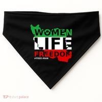 Free Iran Life Freedom Stand With Persian Cute Gift USA-Made Doggie Bandana thumb 0