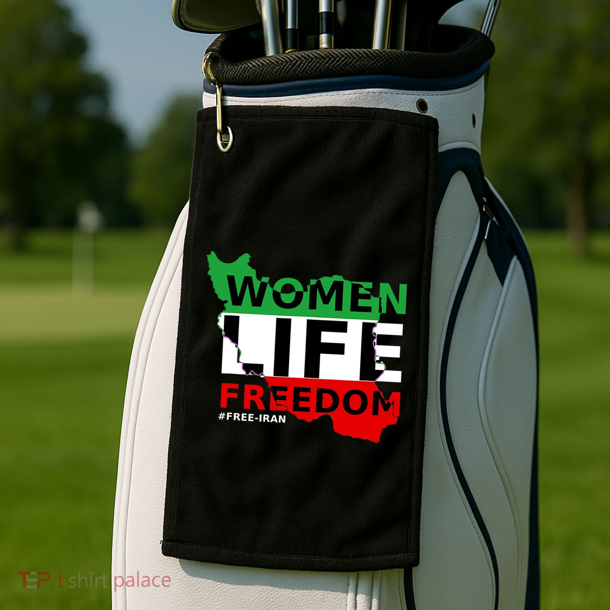 Free Iran Life Freedom Stand With Persian Cute Gift Golf Towel